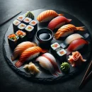sushi zestaw na talerzu